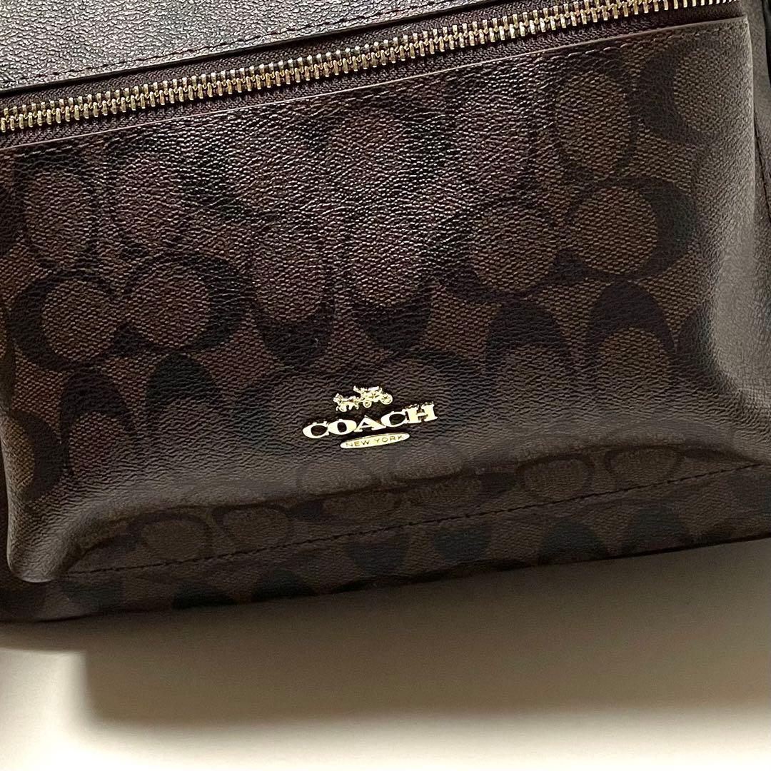 新品　COACH リュック　ブラウン　　シグネチャー柄 F58314