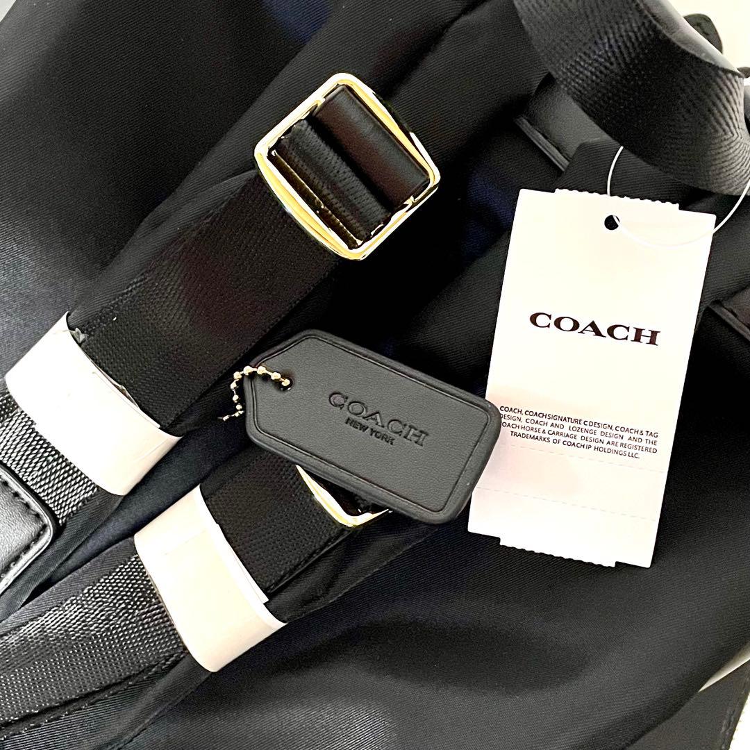 新品　COACH リュック　ブラウン　　シグネチャー柄 F58314