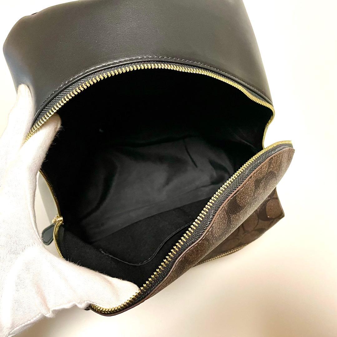 新品　COACH リュック　ブラウン　　シグネチャー柄 F58314