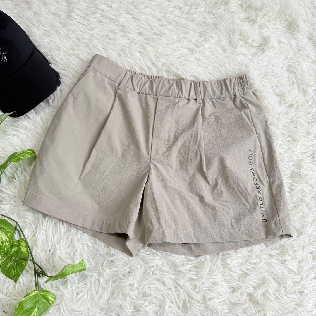 【ユナイテッドアローズゴルフ】極美品 ショートパンツ ベージュ Ｌ　レディース