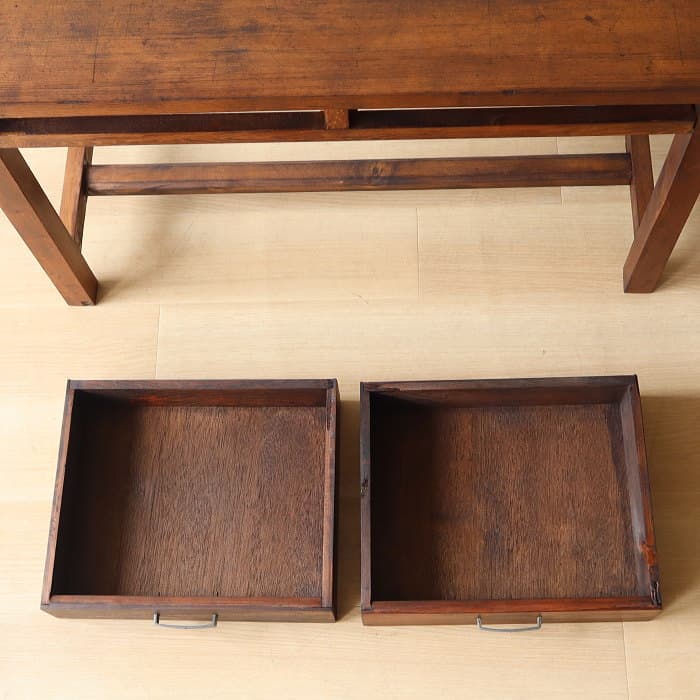 【puku】アンティーク 引き出し2杯 平机