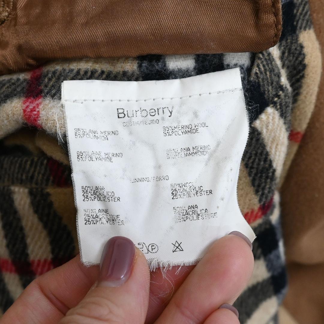 48018☆年 バーバリーロンドン ウールコート ステンカラー ノバ