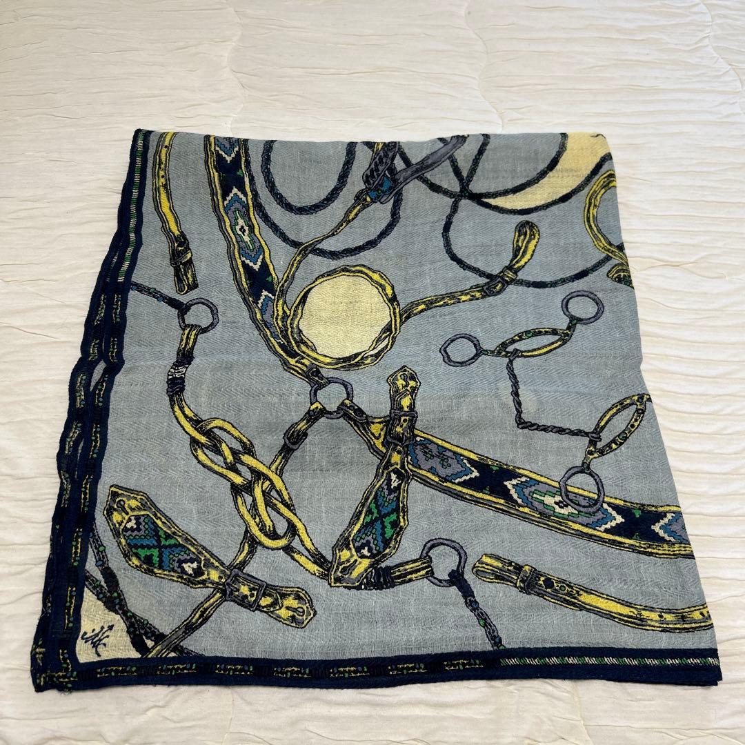 manipuri チェーンデザイン 大判ストール スカーフ　ショール