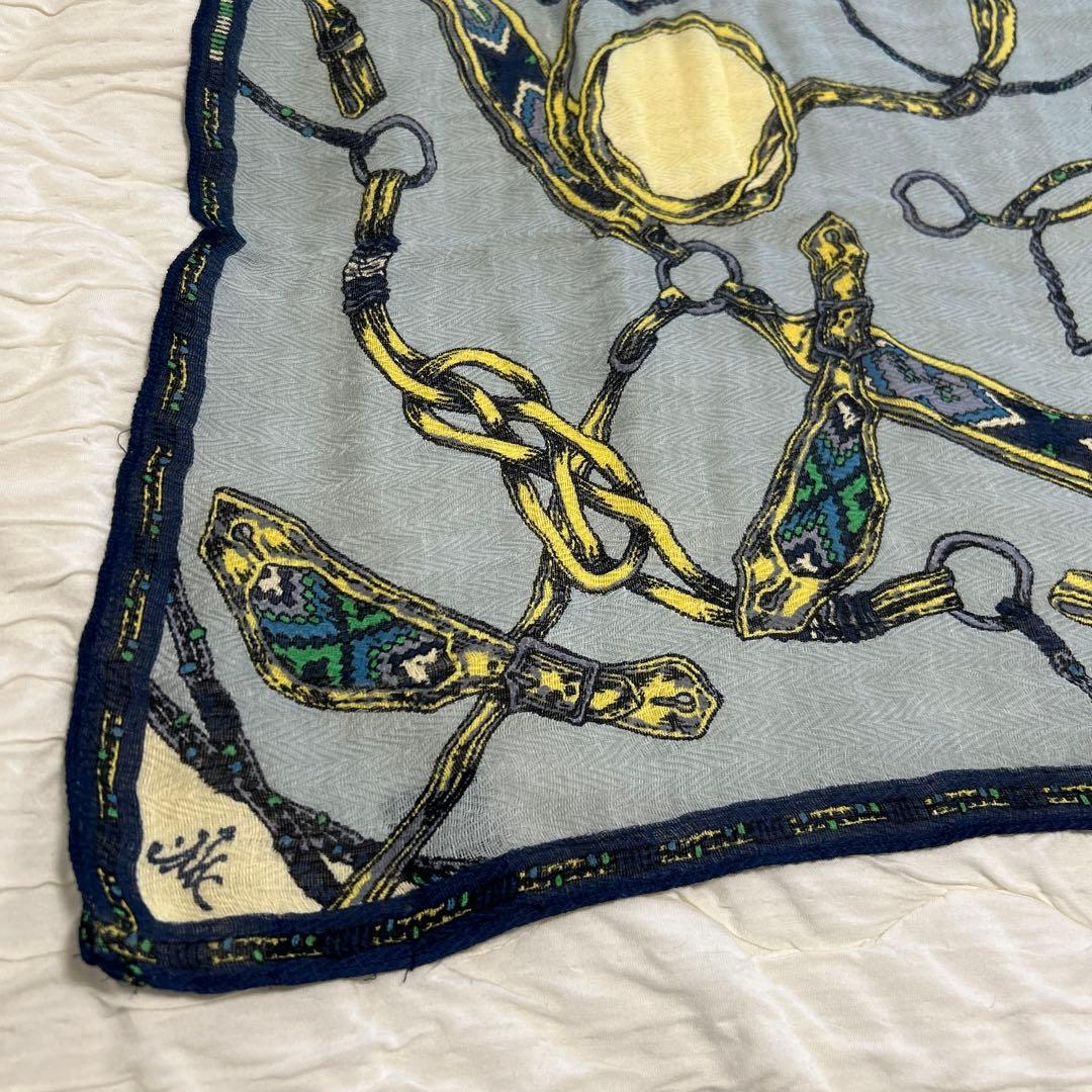 manipuri チェーンデザイン 大判ストール スカーフ　ショール