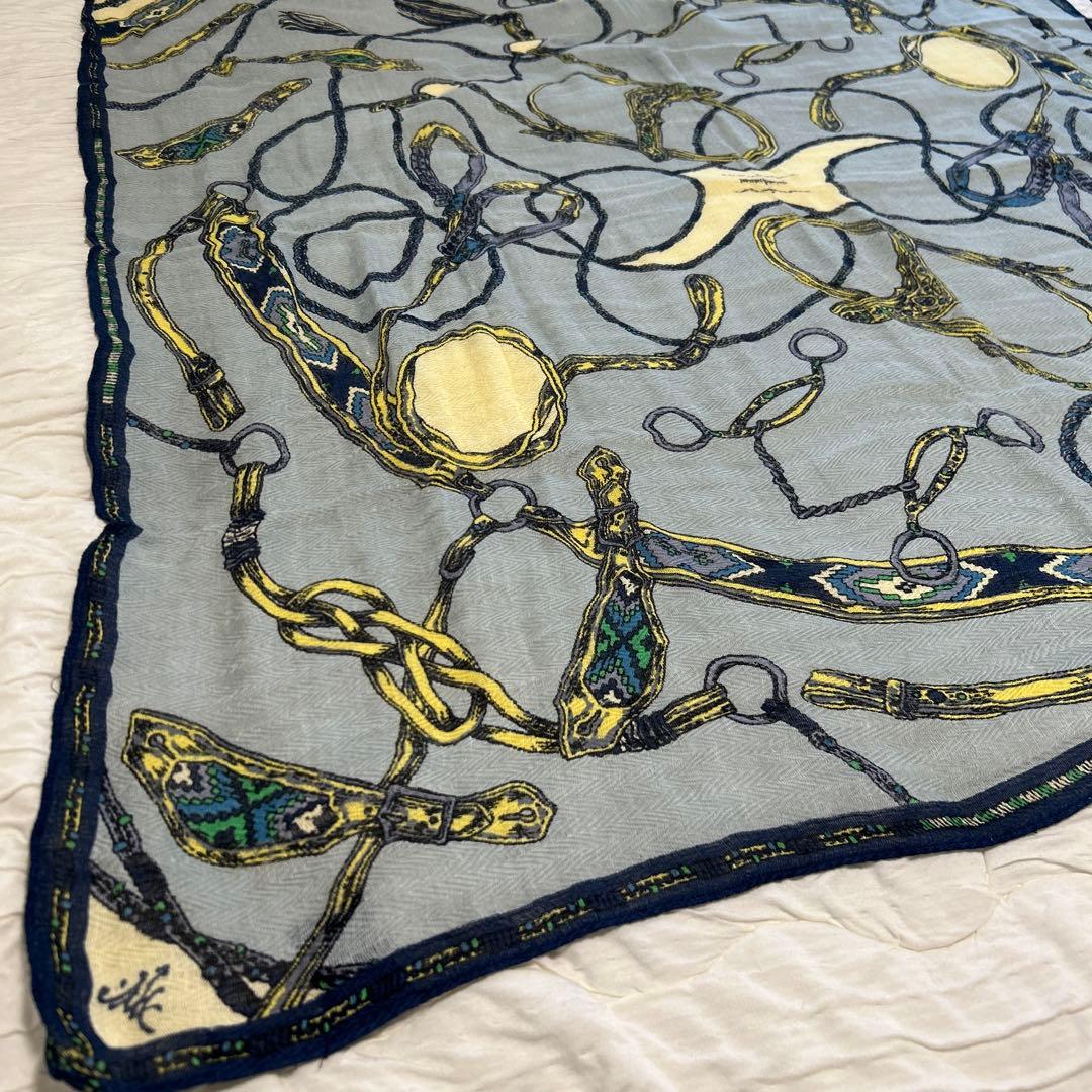 manipuri チェーンデザイン 大判ストール スカーフ　ショール