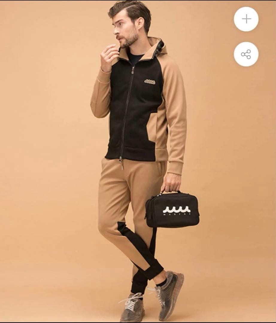 ムータ完売　ナイロンジャージニットパーカー　セット 上XL 下L フード脱着　可