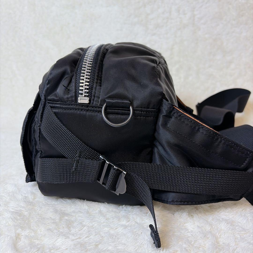 【美品】PORTER タンカー 2way ボディバッグ ウエストバッグ ブラック