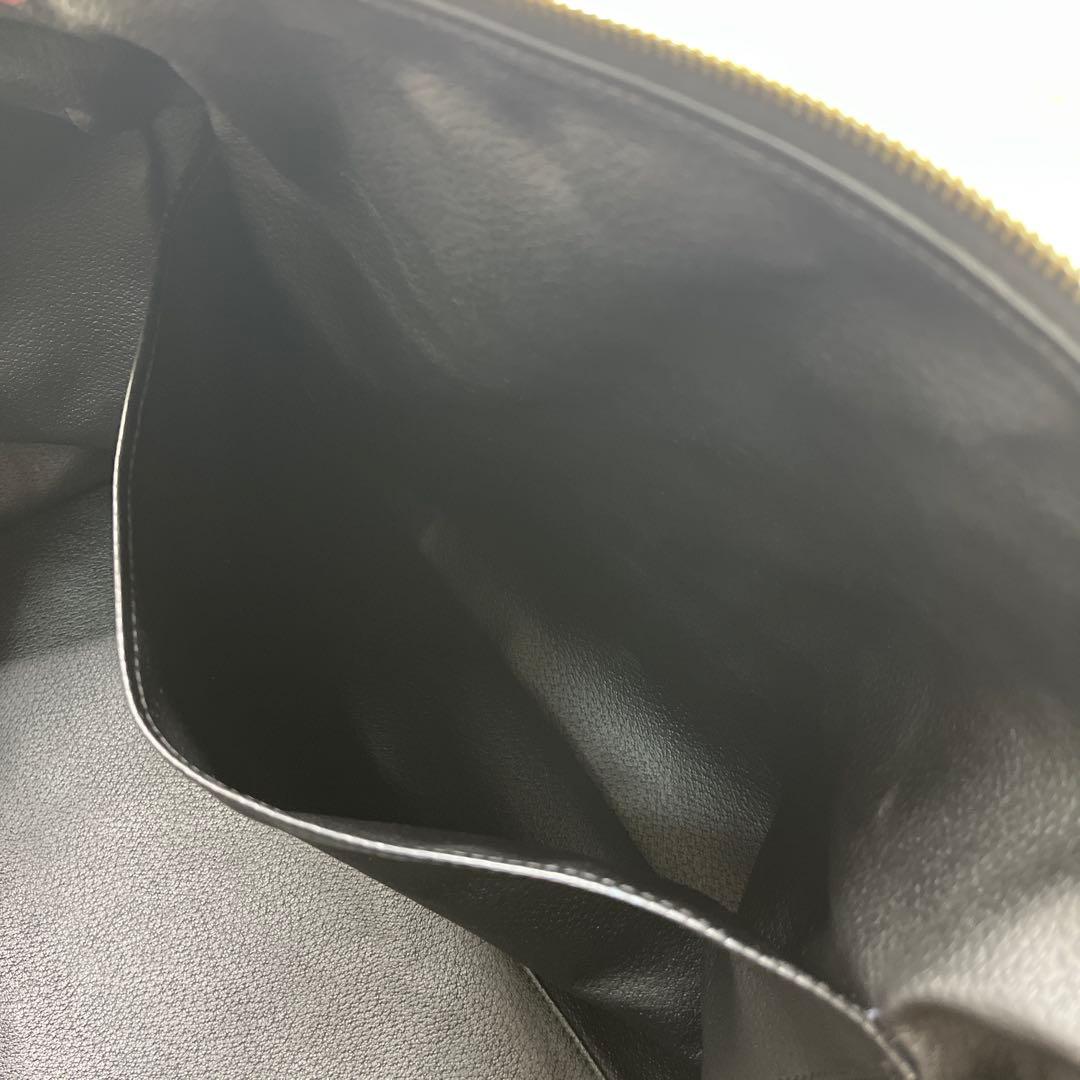 CELINE セリーヌ　ボストンバッグ 黒マカダム 鍵トリオンフ PVC レザー