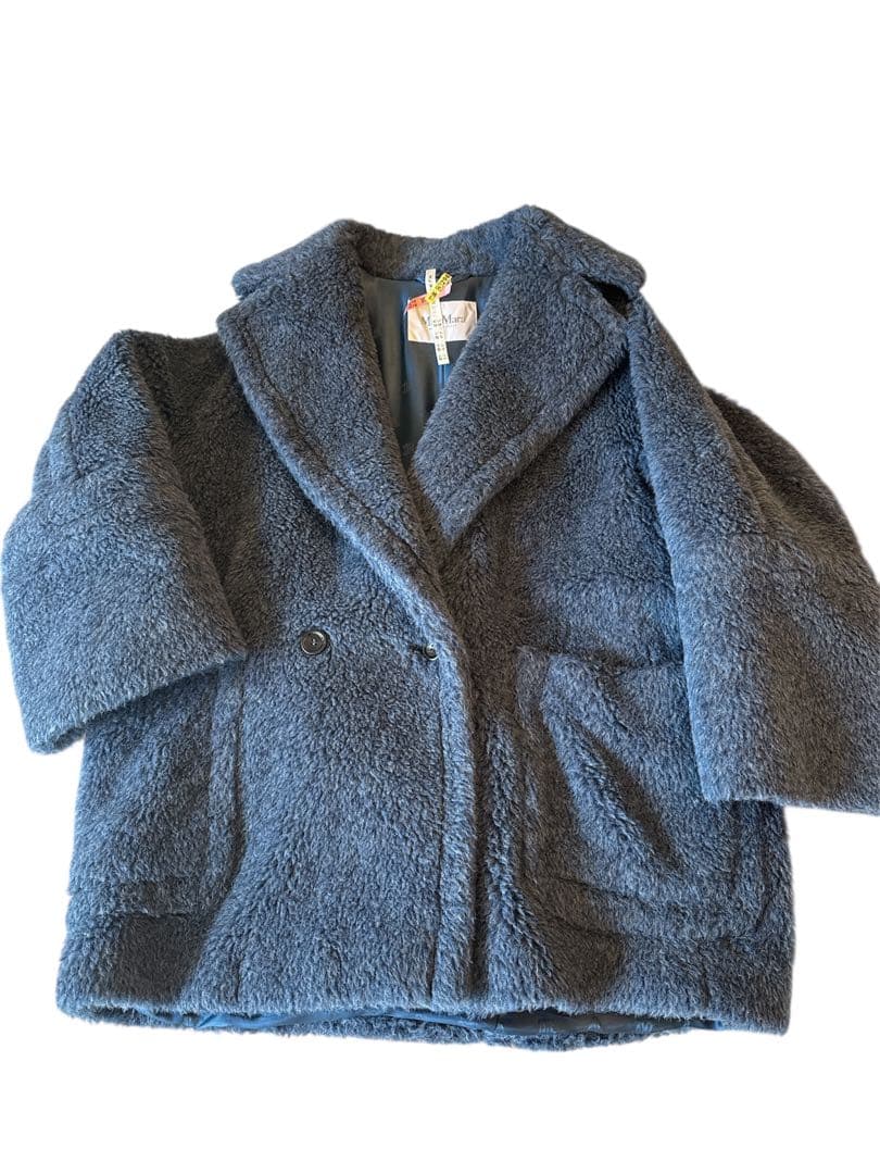 MaxMaraテディベアコートブルージーンズGIRL1 希少 美品xs