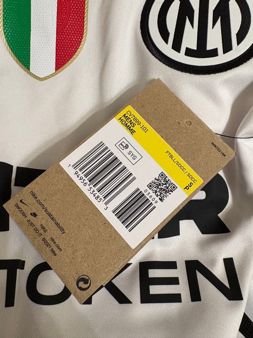 新品 S 21-22 インテル アウェイ ユニフォーム スポンサー有り