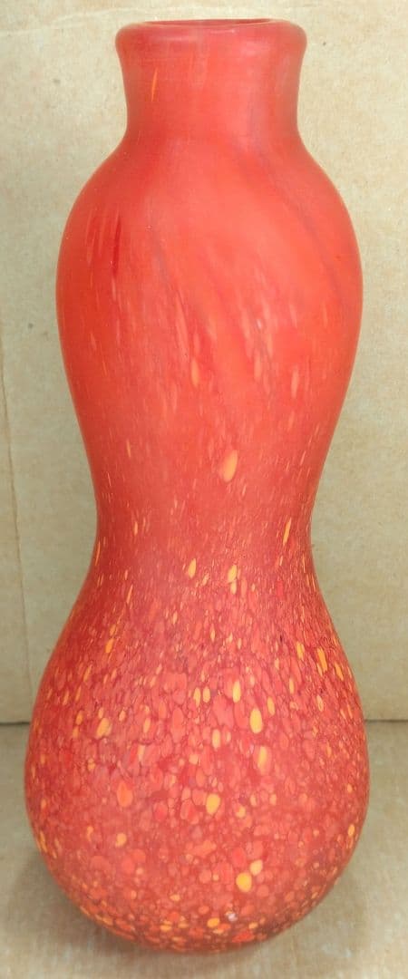 本物保証】藤田喬平 手吹 金彩花瓶 共箱 美品 高さ23㎝ 個展出品作