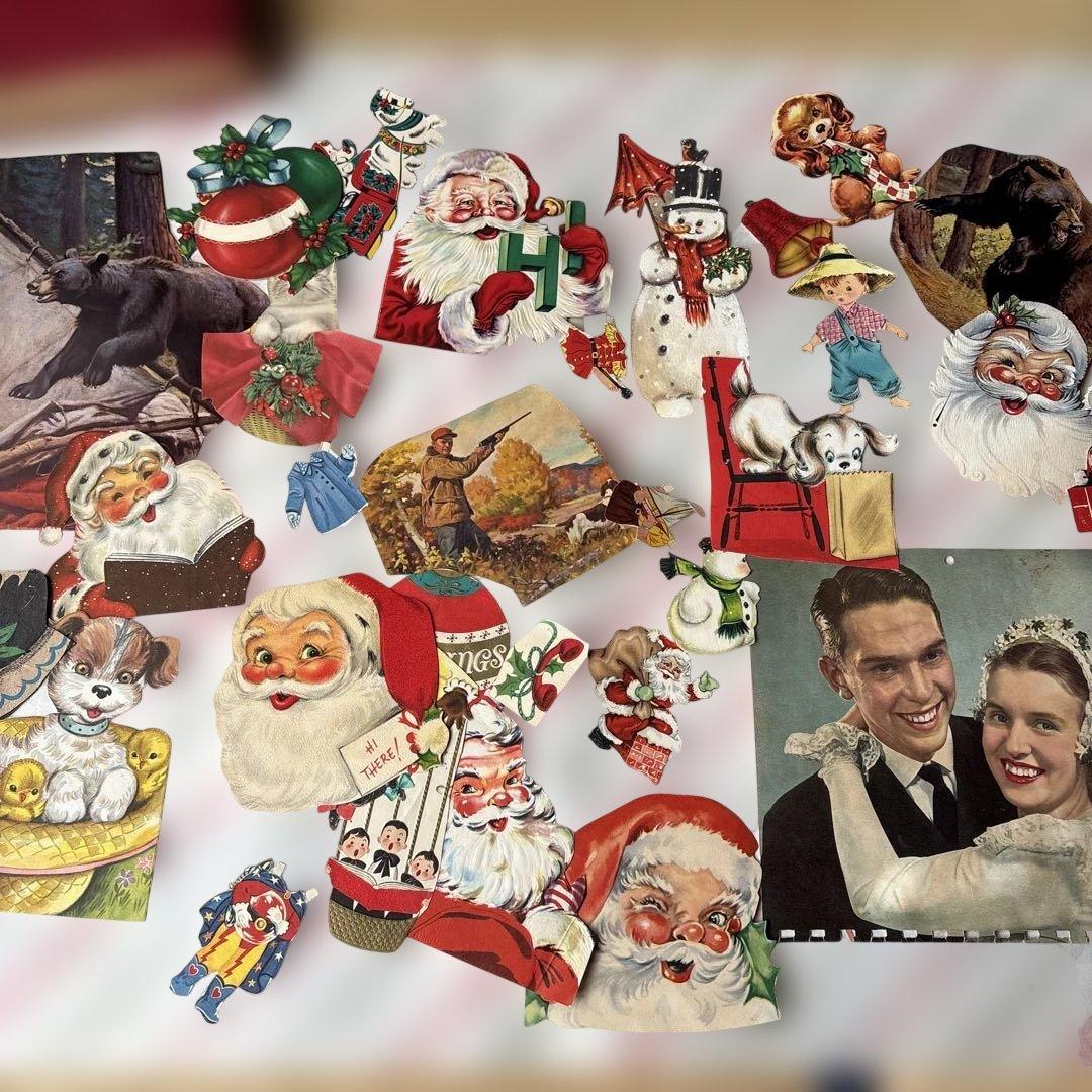 アメリカ　スクラップブック　ジャンクジャーナルレトロな紙もの　1960〜70年代