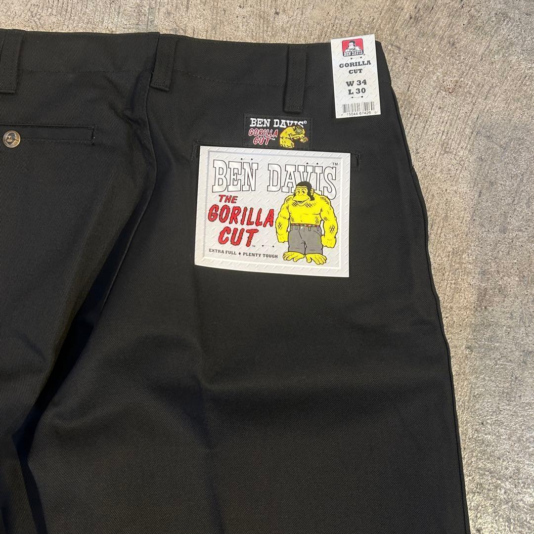 新品 BENDAVIS GORILLA CUT ゴリラカットパンツ 黒 W34
