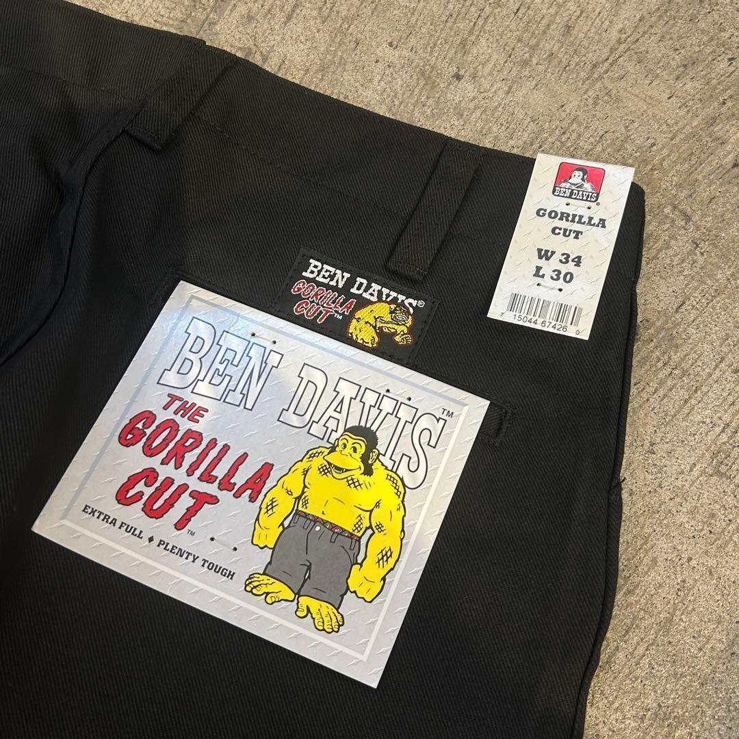 新品 BENDAVIS GORILLA CUT ゴリラカットパンツ 黒 W34