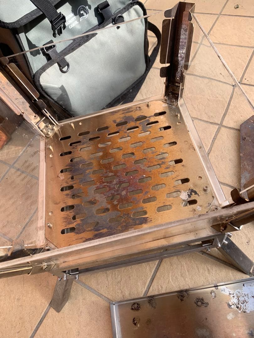 CAMVILケムビル 焚き火台 ステンレス製 収納バッグ&箱付き