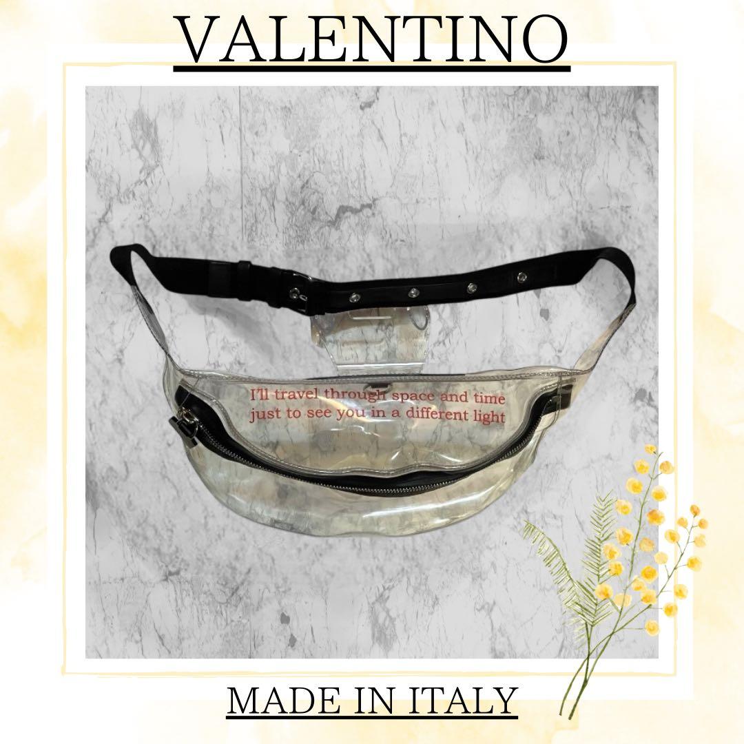 VALENTINO《ヴァレンティノ》透明PVCポーチ ショルダークリアバッグ美品