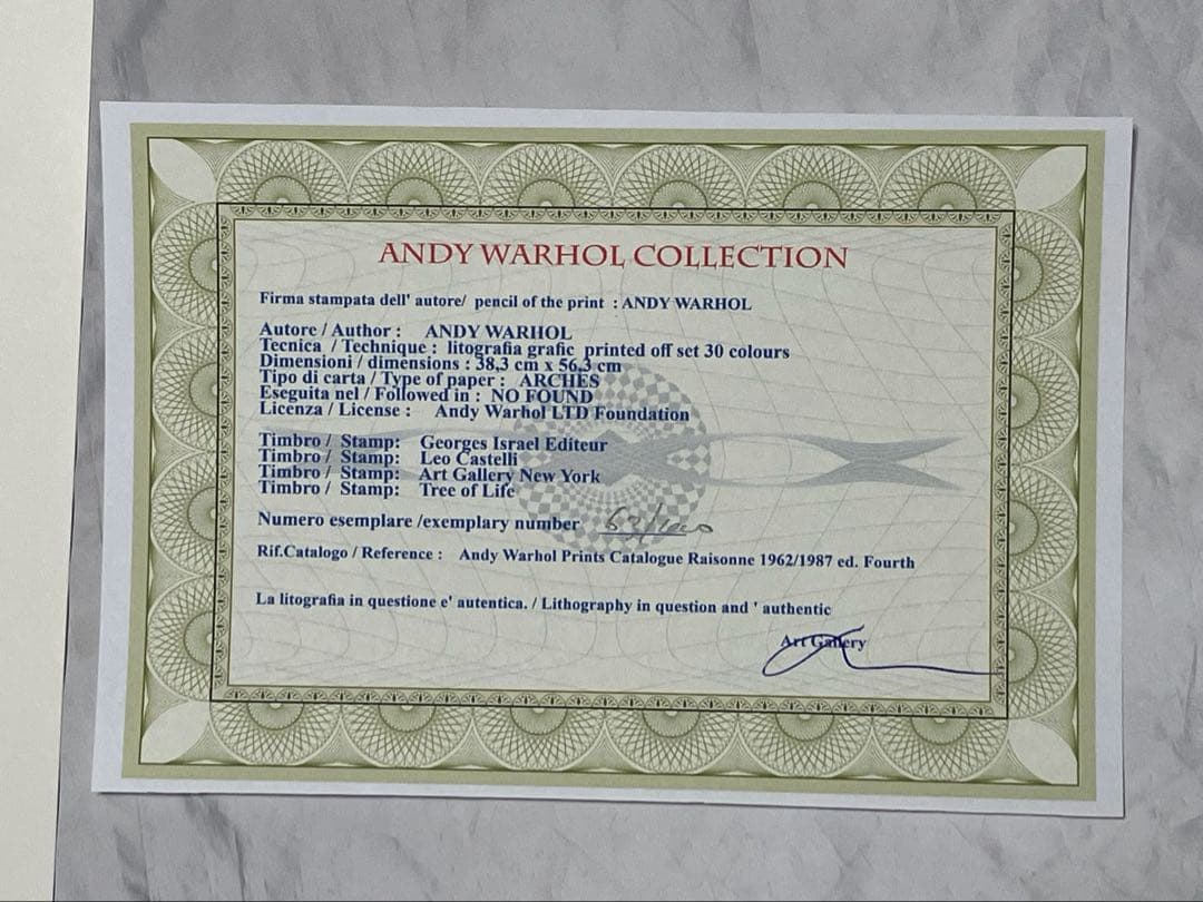 D*r様 限定100枚 アンディ・ウォーホル リトグラフ ミック・ジャガー【送料