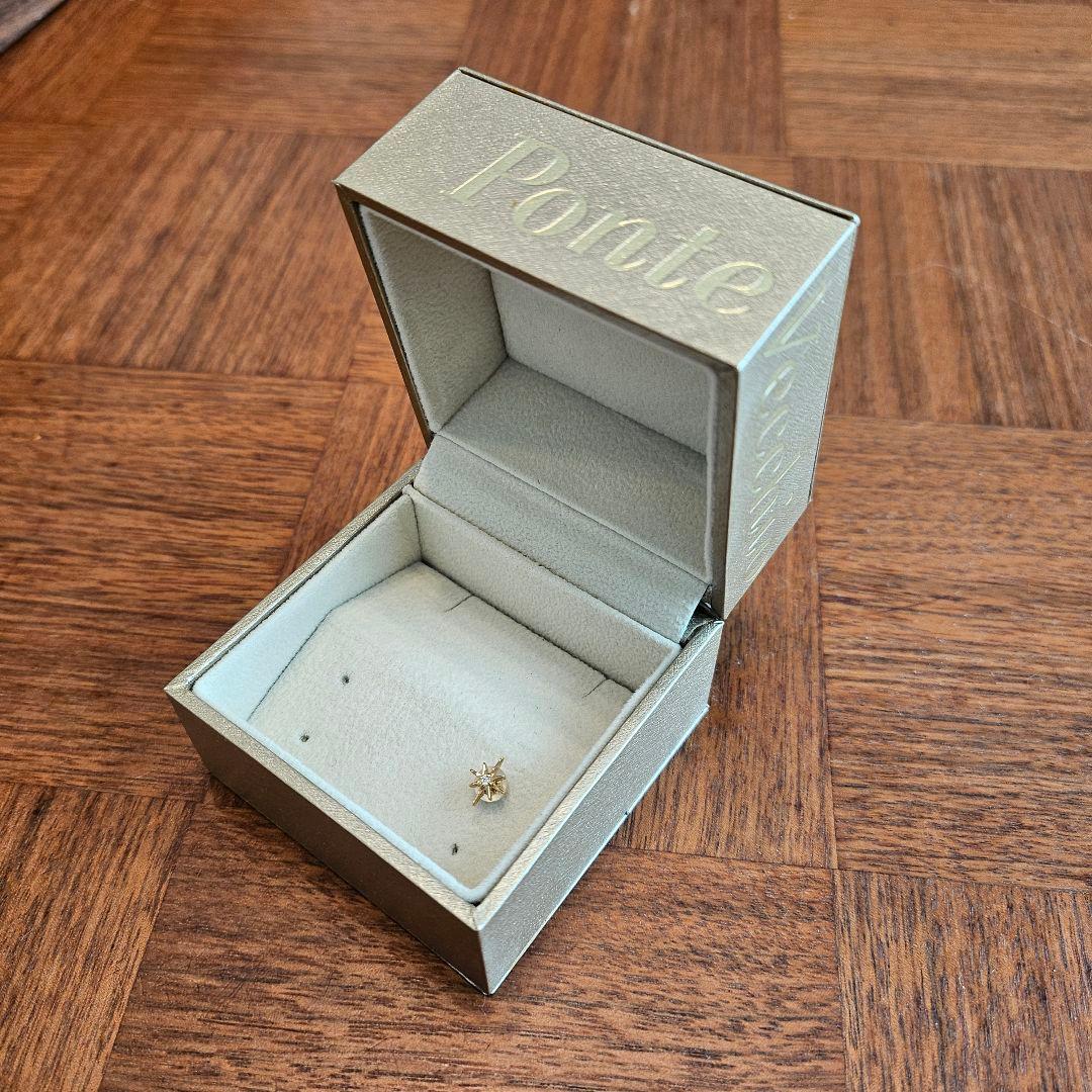 【Ponte Vecchio】K18YGダイヤモンドピアス