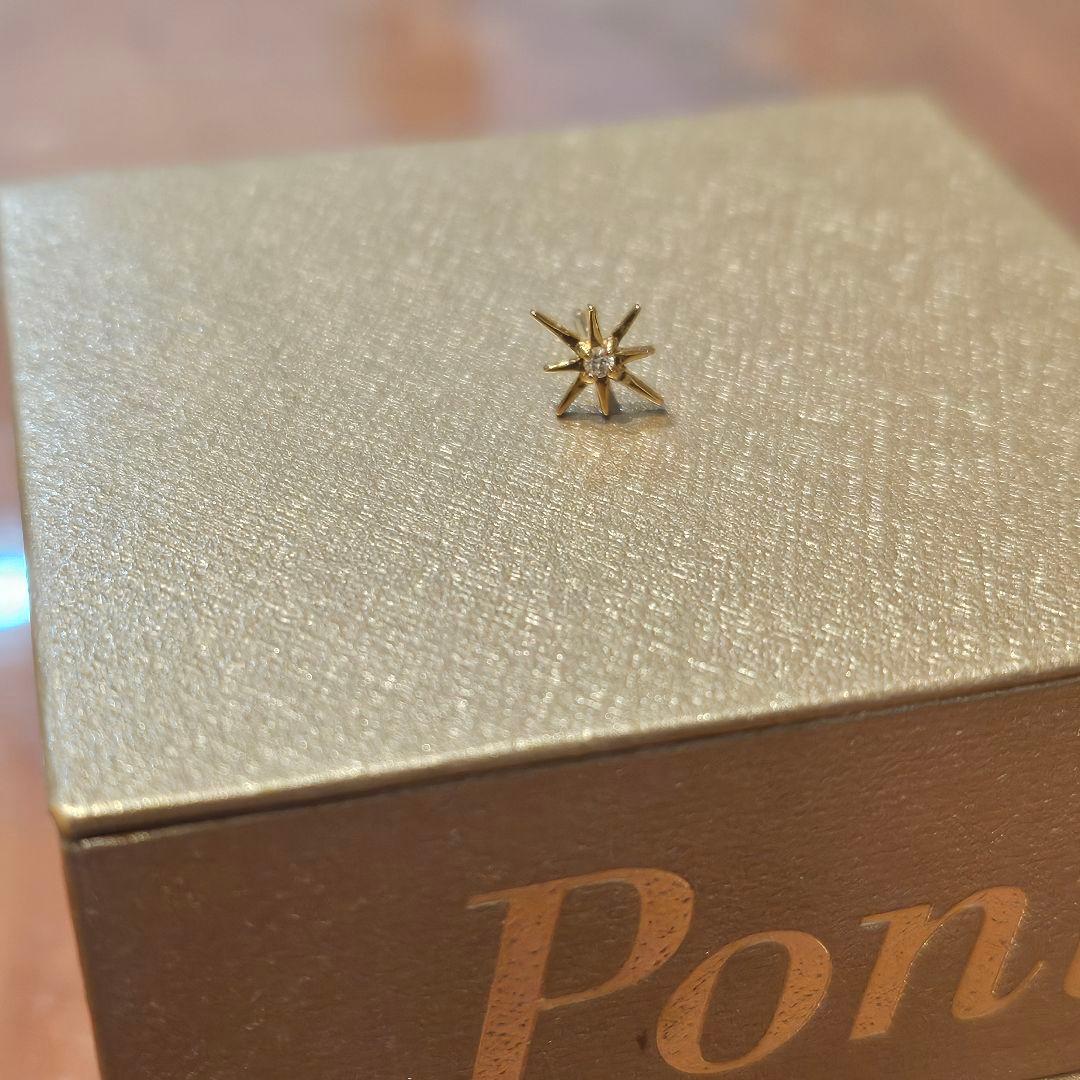 【Ponte Vecchio】K18YGダイヤモンドピアス