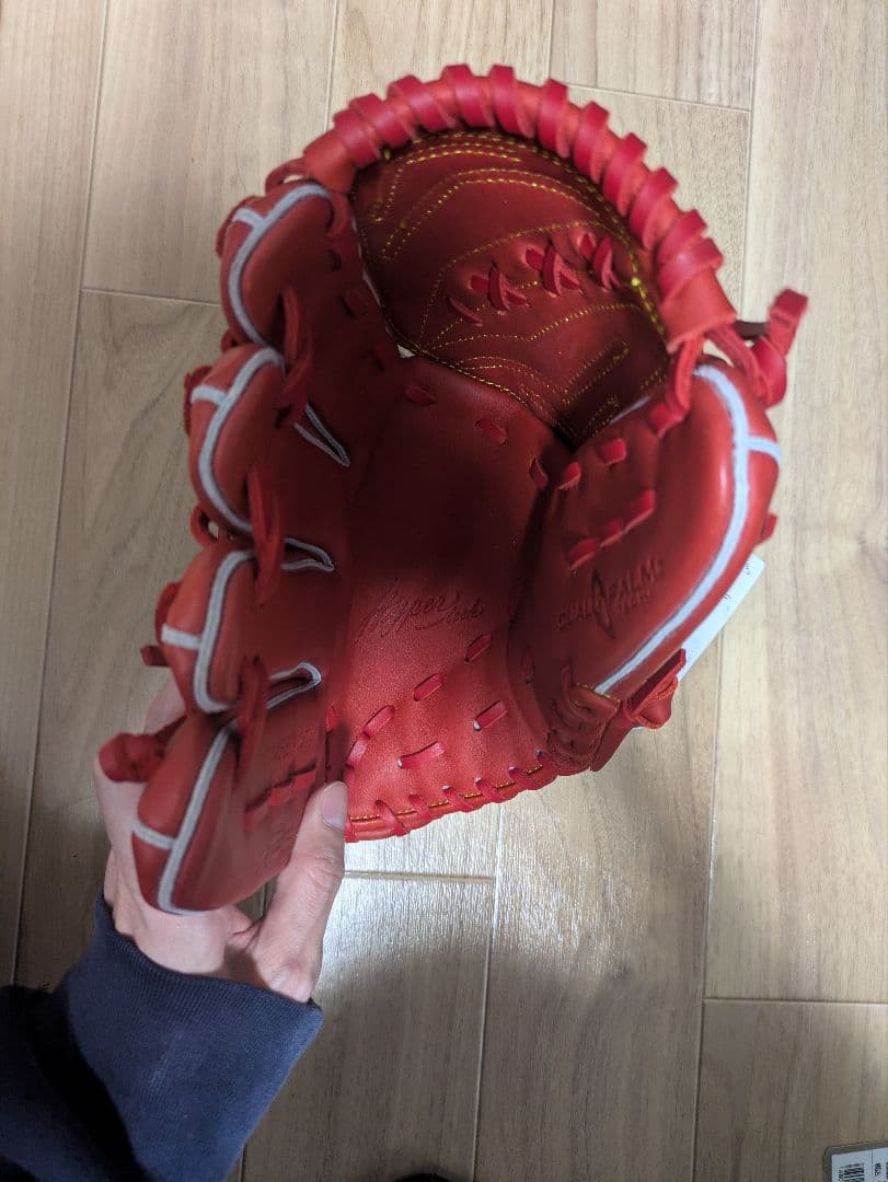 未使用 Rawlings 軟式グローブ レッド タグ付き