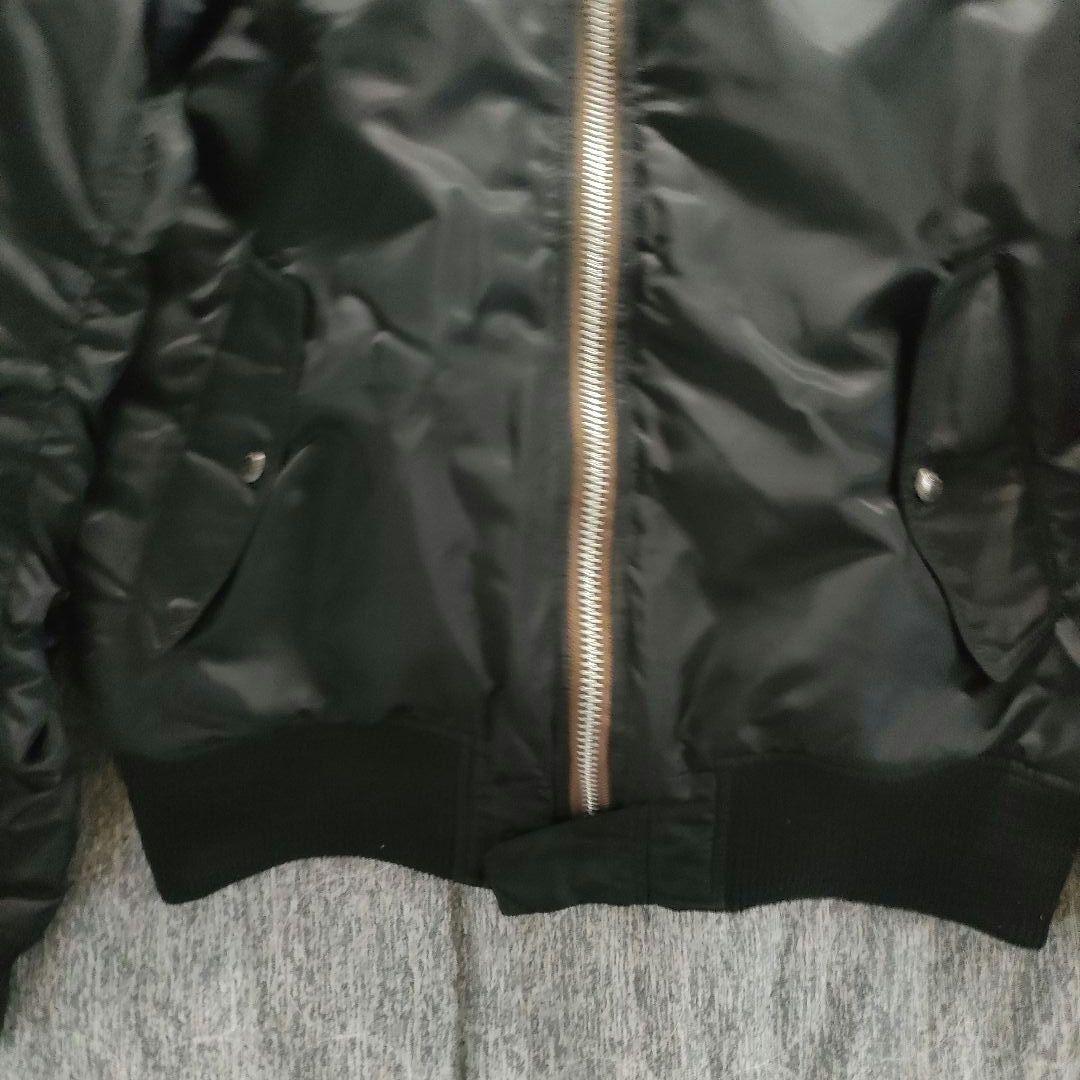 希少サイズ 3L SIMPSON MA-1 フード着脱可 フライトジャケット 黒