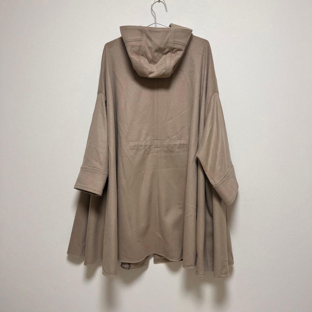 ハウスオブロータス　カシミヤ混　ビーバーポンチョコート　ロング丈