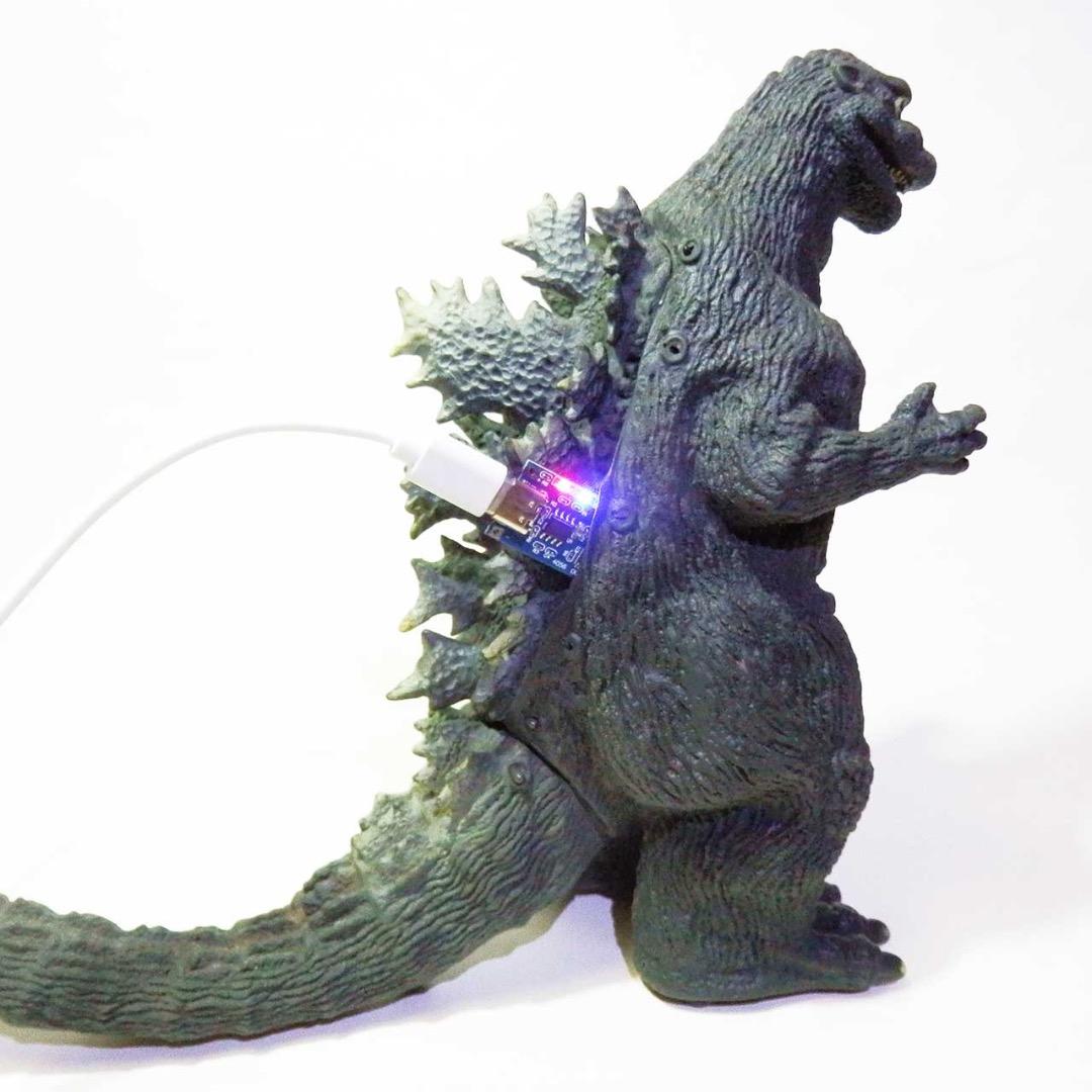 リアルアクションゴジラ（電動歩行）初代ゴジラ：個人改造品（充電式