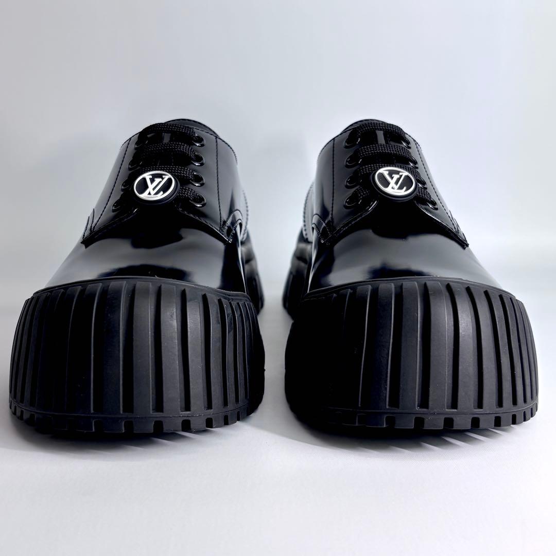 【超美品 24AW】ルイヴィトン ルビーライン ダービー レザー LVロゴ 厚底