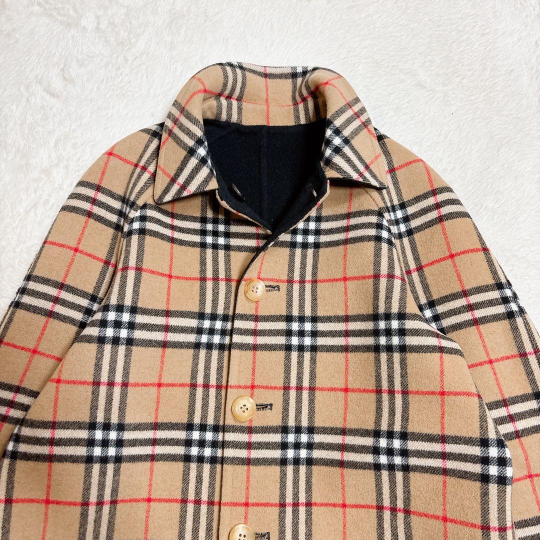 BURBERRY バーバリー ノバチェック リバーシブル カシミヤ コート 40