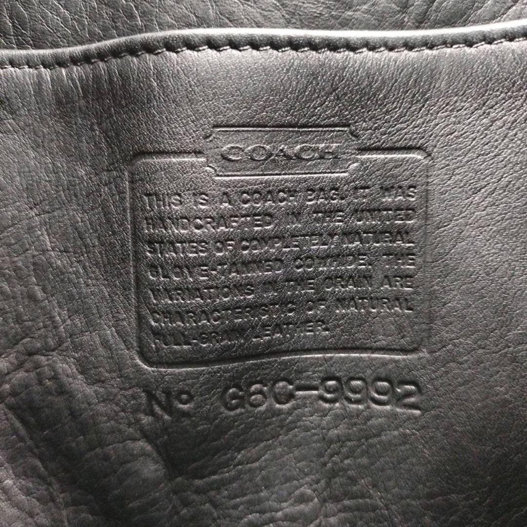 希少 美品✨️オールドCOACH 9992 ターンロック巾着リュック 黒 本革