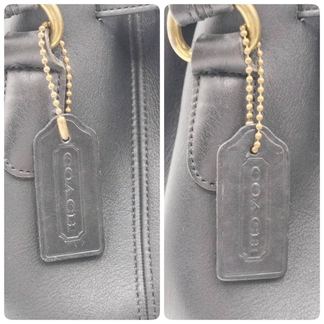 希少 美品✨️オールドCOACH 9992 ターンロック巾着リュック 黒 本革