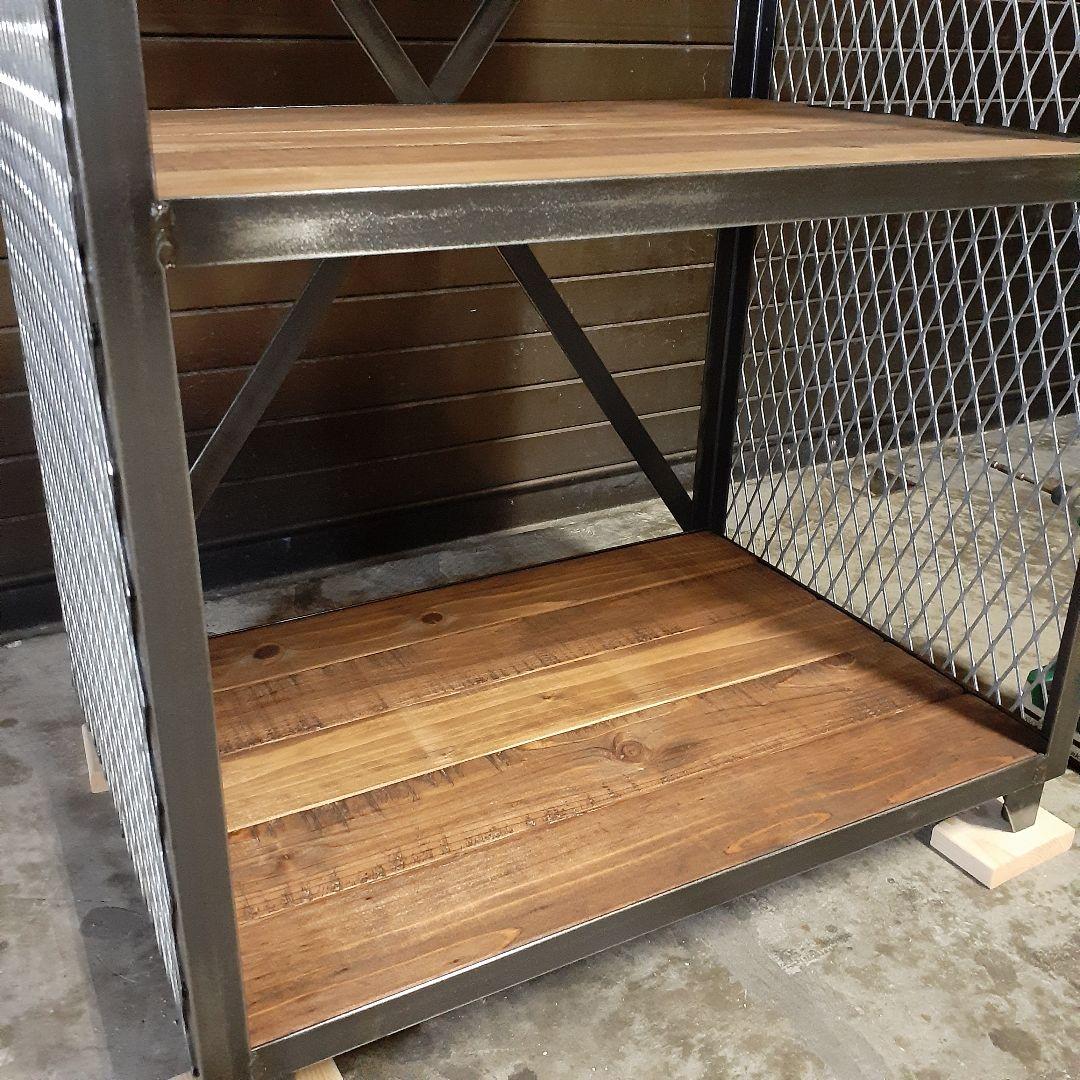 アイアン シェルフ ラック インダストリアル オーディオ レコード 男前