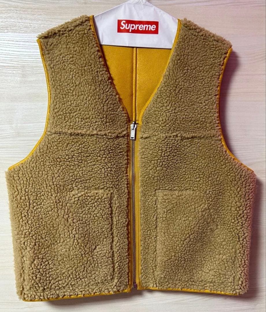トップス supreme Reversible Faux Shearling Vest L
