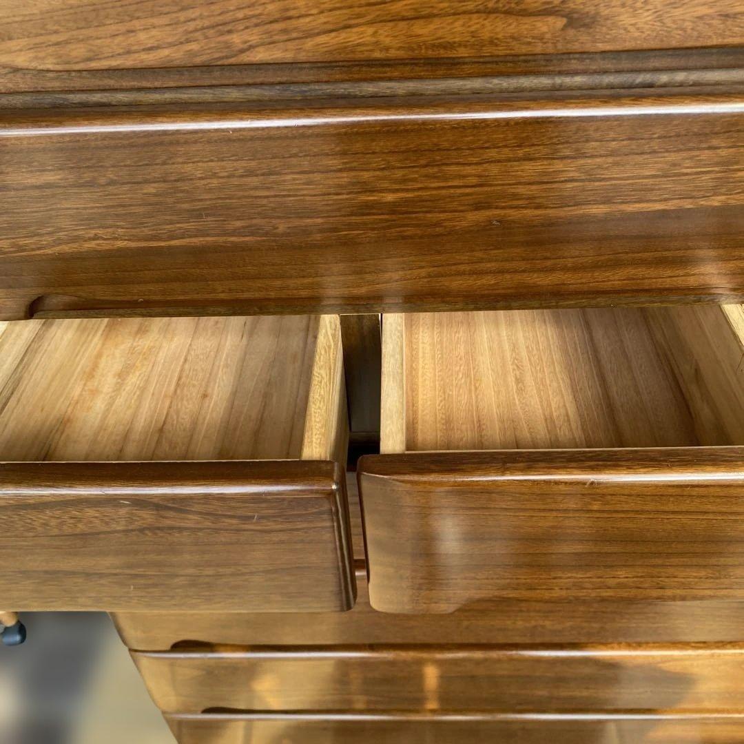 木製ブラウンチェスト 8引き出し 7段 S K - メルカリ