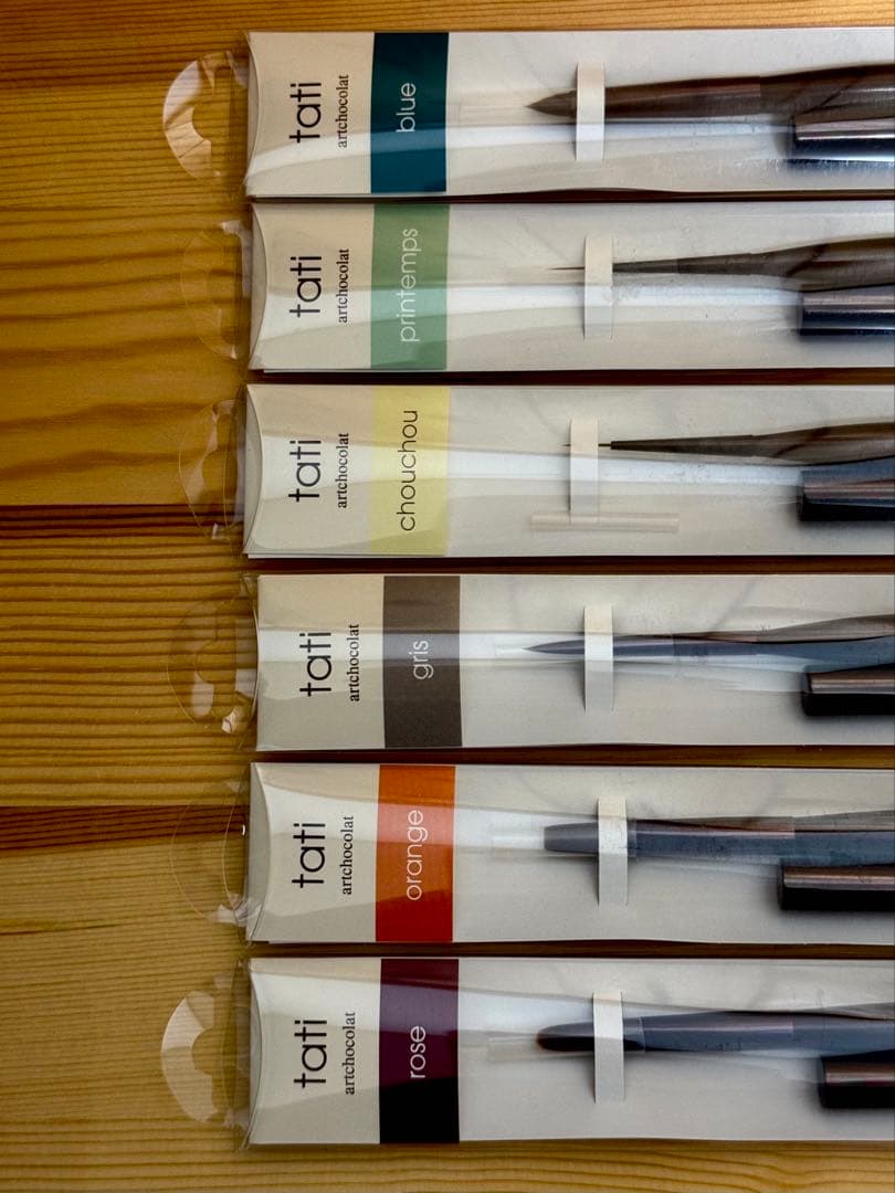 【新品未開封】tati ネイルアート用筆 6本セット+tatiツールケースセット