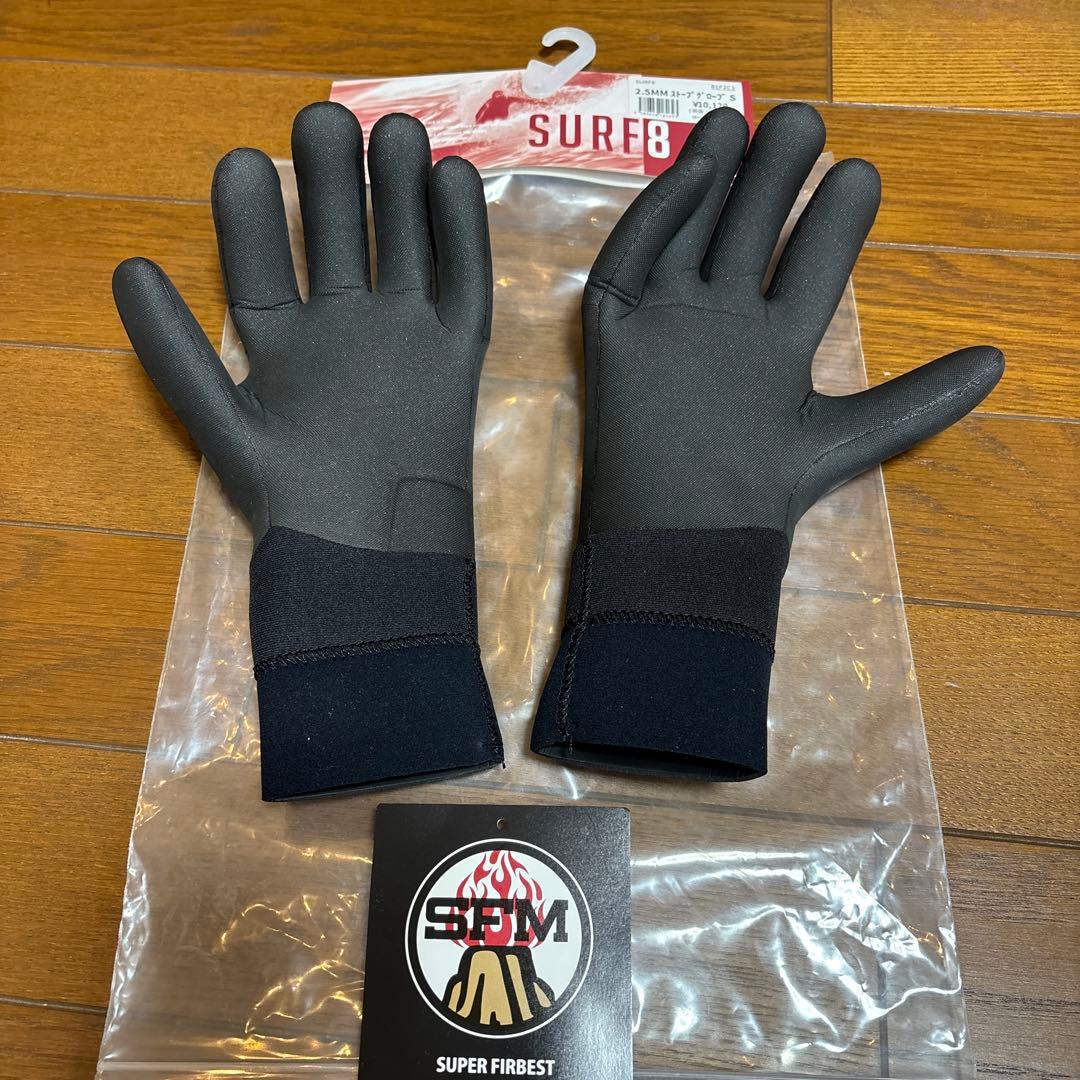 未使用★SURF8サーフ8★2.5MM 裏起毛ストーブ グローブ Sサーフィン