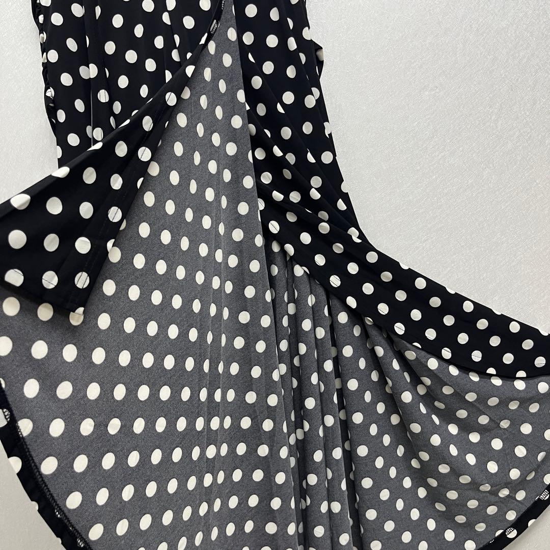 社交ダンス ワイドパンツ ガウチョパンツ ドット柄