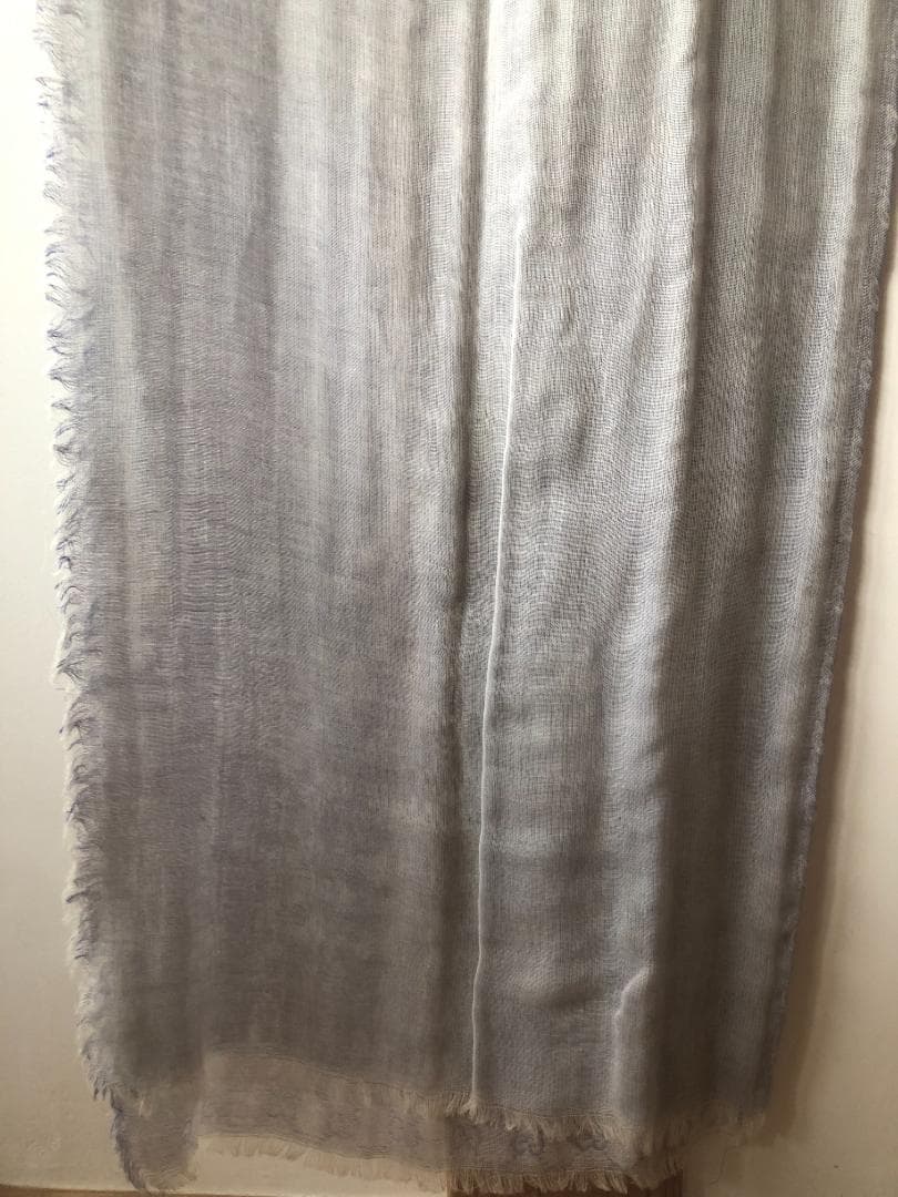 GUCCI GGロゴマフラー グレー 100%コットン イタリア製