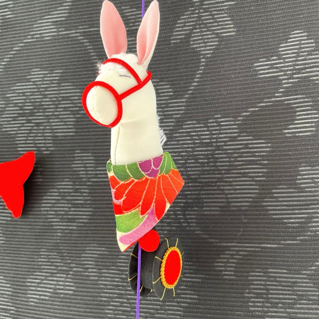 140 ちりめん細工　端午の節句タペストリー　吊るし飾り　古布