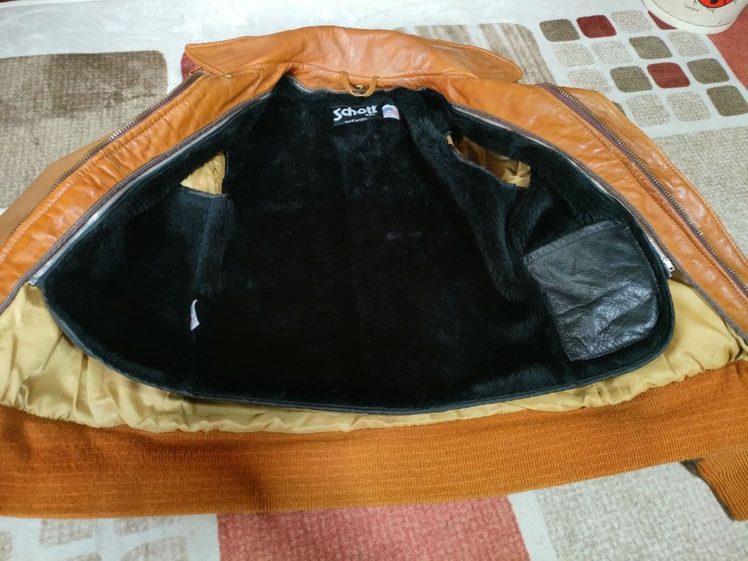 美品 Schott純正 ボアインナーライナー サイズ34 ブラック - メルカリ