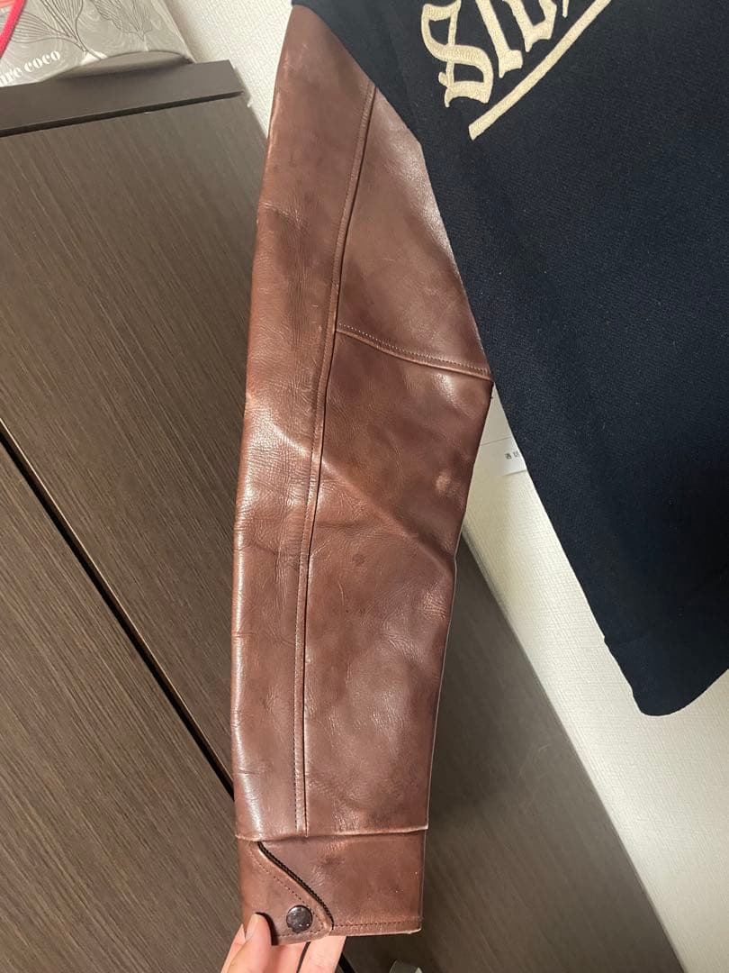 ラディアル RADIALL スタジャン SLOW BURN Mサイズ レザー