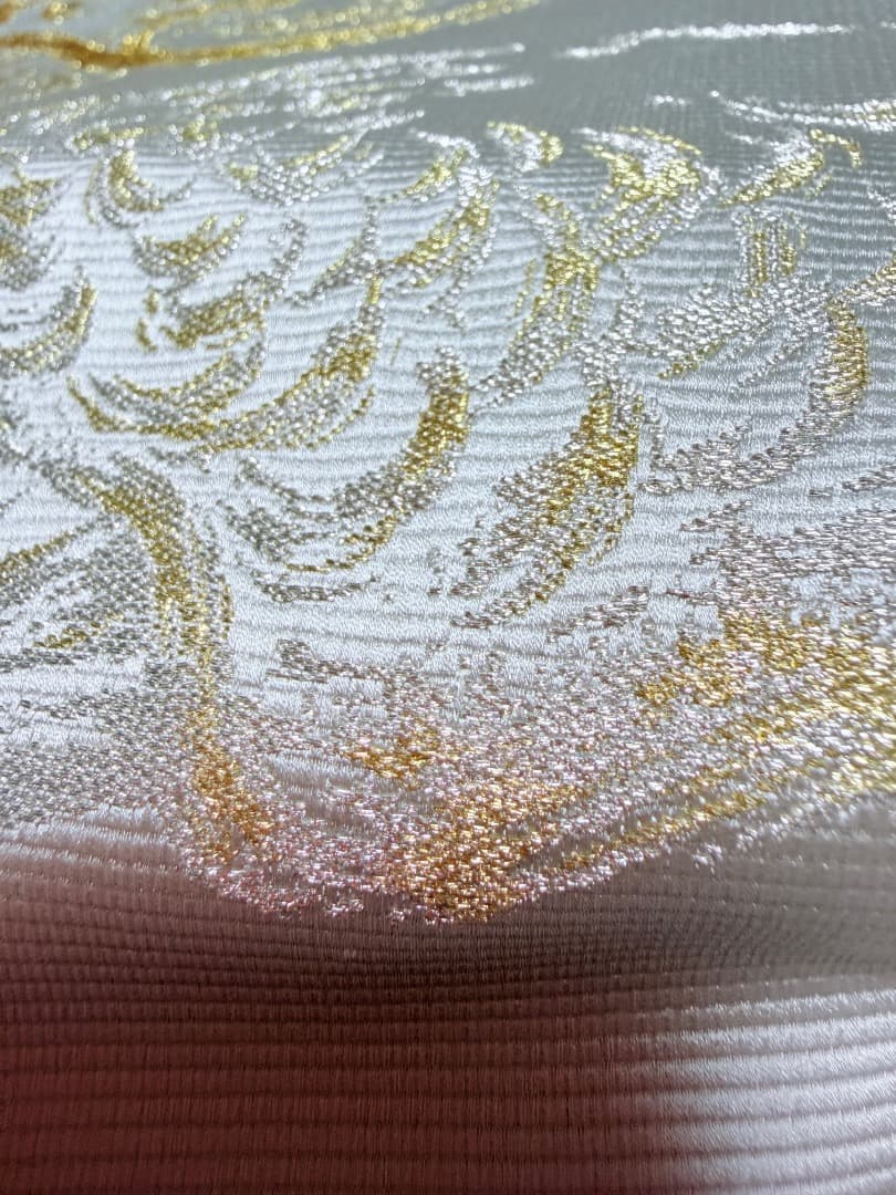 高級 袋帯 正絹 お太鼓柄 となみ織物 となみ帯 落款入 龍 ドラゴン