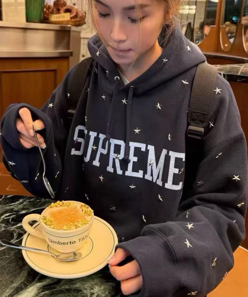 Supreme スターズスタッズ フーディ スウェットシャツ