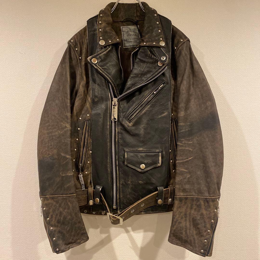 MeMeLL様専用】新品 ミハラヤスヒロ レザーライダースジャケット