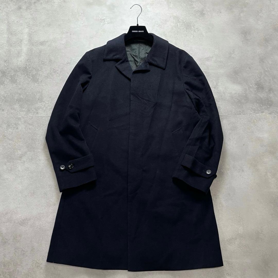 美品✨希少XL✨J.PRESS カシミヤロングステンカラーコート 近年 濃紺LL