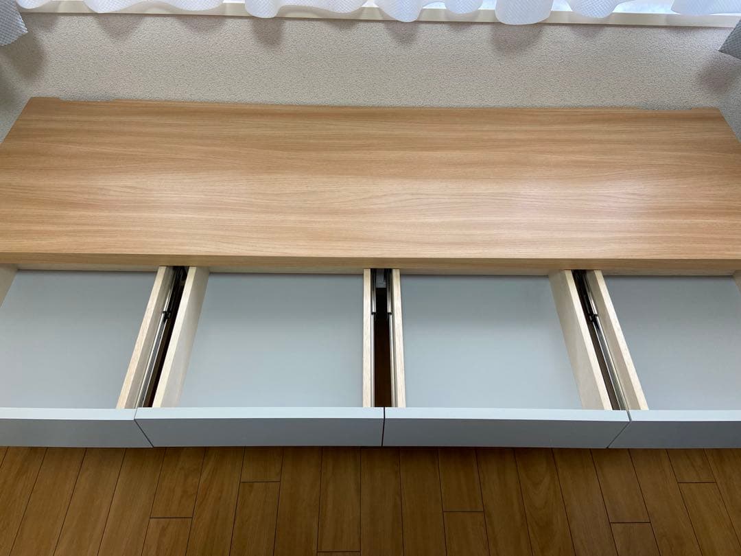 学習机　ツインデスク　引き出し付き 日本製 150cm