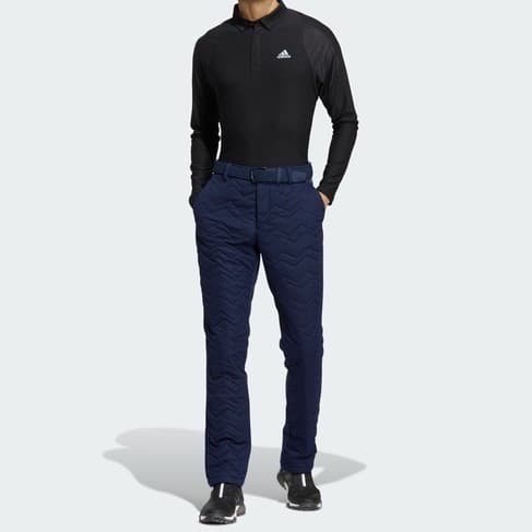 【82】秋冬 アディダス ゴルフ 保温 キルティング 中綿 ボンディングパンツ