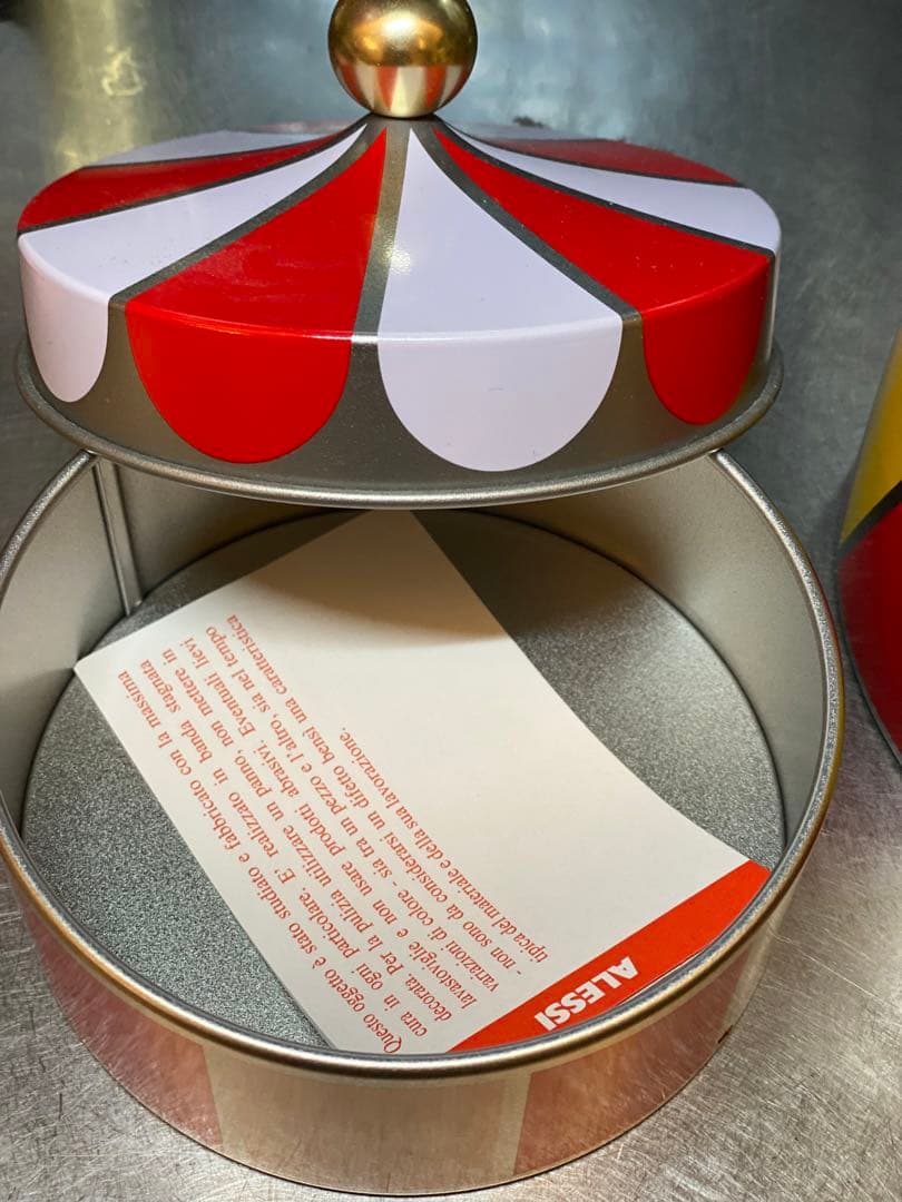 2日間限定価格 アレッシィALESSI ブリキの箱3個セット