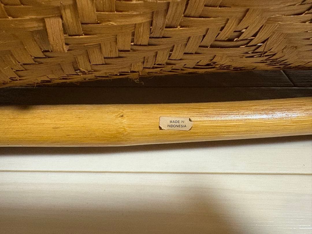 ラタン 丸座椅子 2台セット アジア レトロ