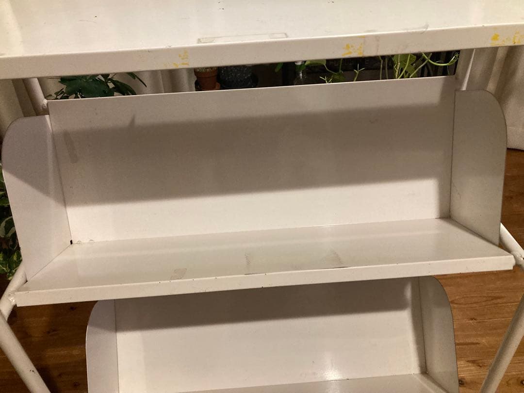 ファイルワゴン　ブックトラックL型片面傾斜3段　キャスターワゴン